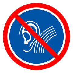 High Noise Area Symbol Sign,Vector Illustration, Isolated On White Background Label.EPS10