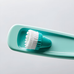 Close-Up of Toothpaste on a Toothbrush Ready for Brushing