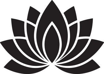 Abstract Lotus Flower Logo & Zen Icon