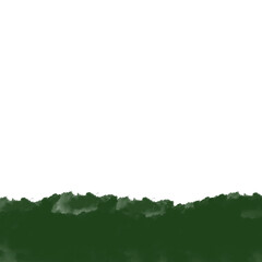 Green grass texture with dark sky isolated on transparent background