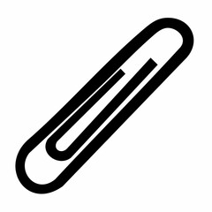 Obraz premium Paperclip holds documents together on white surface, symbolizing organization and efficiency in office environment.