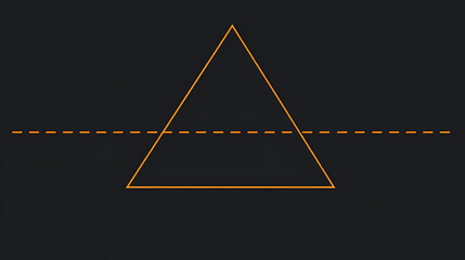 Set of triangle dashed line. Graphic elements