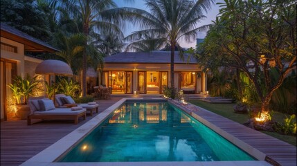 Elegant deep red winter backdrop with minimalistic green decor, featuring red berries, pine cones, and holly leaves,