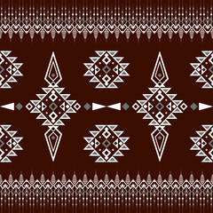 Geometric pattern Traditional tribal style, pixel embroidery, geometric ethnic pattern. beautiful border pattern.	