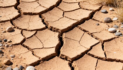 Cracked Earth: This evocative image of cracked earth tells a story of environmental fragility and the harsh realities of drought, with striking detail. 