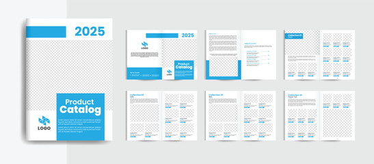 Brochure design template with abstract geometric graphics