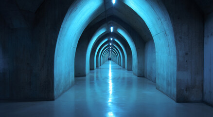 Fototapeta premium Abstract Architectural Tunnel Passageway