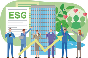企業のESGイメージイラスト