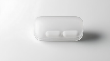 Clean, minimalist pill case with a frosted transparent design, ideal for daily medication storage. Modern and sleek. #healthcare #organization