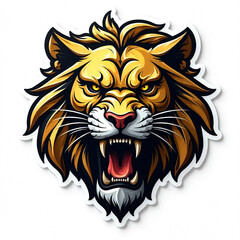 Obraz premium Classic Leo Head Logo Design sticker logo