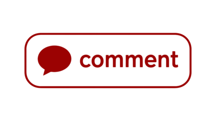 Comment button for social media engagement and interaction online now