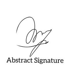 Abstract Signature. example of an autograph signature. Logo company. Signature number 2