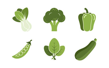 Variety of fresh green vegetables