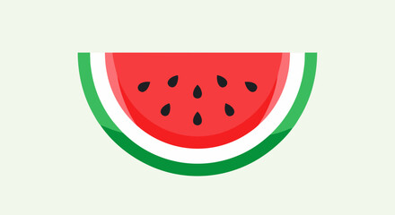 Fototapeta premium Fresh Watermelon Slice Illustration | Summer Fruit Art