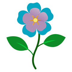 nierembergia repens flower vector illustration on white background