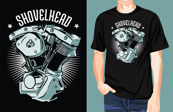 Shovel head t-shirt design