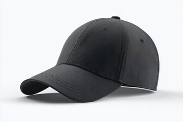Fototapeta premium Black Baseball Cap with Stylish Design for Fashion and Outdoor Use