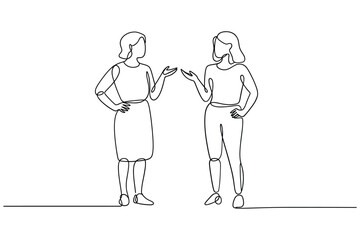 Two women engaged in conversation during a casual meeting