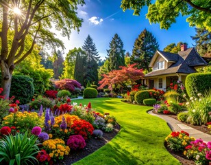 Lush Landscaped Yard 