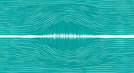 Tie dye abstract sound wave pattern in teal and white, representing audio or music for commercial usage