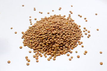 Lentils are small brown legumes rich in protein and fiber
