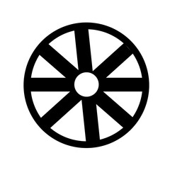 Obraz premium wooden wheel icon