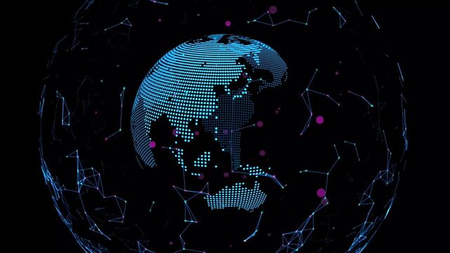 Beautiful Best 4K UHD 25fps FREE Video Background HUD Sci Fi Futuristic Planet Earth moremotion Footage.
