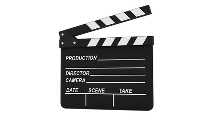 Film Clapperboard Open With Black Background movie