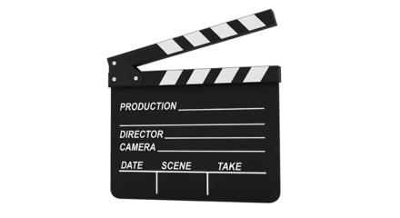 Film Clapperboard Open With Black Background movie