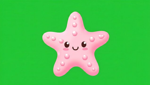 Adorable 3D Starfish Cartoon Character Illustration