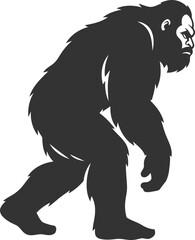 Animal vector bigfoot silhouette black illustration