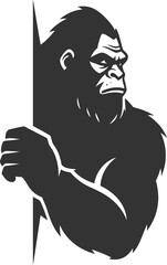 Animal vector bigfoot silhouette black illustration