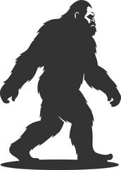 Animal vector bigfoot silhouette black illustration