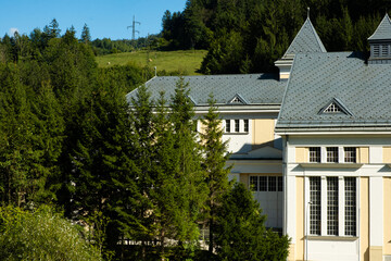 Peaceful Mountain Home in the Heart of Nature. Serene Landscape with Silence and Harmony