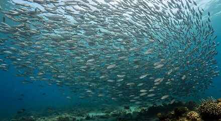 School of fish underwater scene
