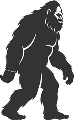 Animal vector bigfoot silhouette black illustration
