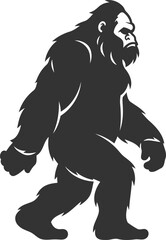 Animal vector bigfoot silhouette black illustration