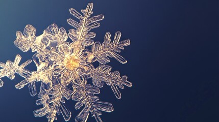 Detailed snowflake close-up