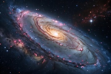 A breathtaking image of a spiral galaxy in all its glory,  on AI Generated