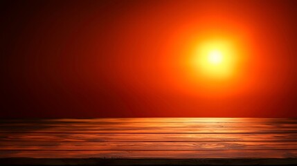Stunning Sunset Over Calm Water with Vibrant Colors and Reflective Surface in Twilight