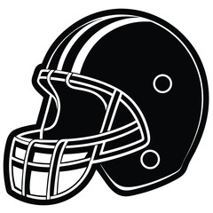Fototapeta premium football helmet silhouette on white background.eps