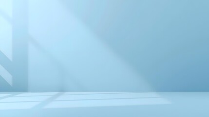 empty room with blue wall