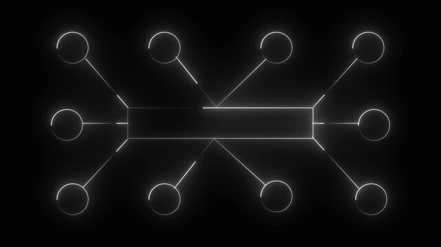 Ai tools or neon box icon. Multi function for Agentic AI technology motion background. Multi agent AI systems, Automate daily Tasks Smart AI solutions improve efficiency, Automate repetitive work. 4k 