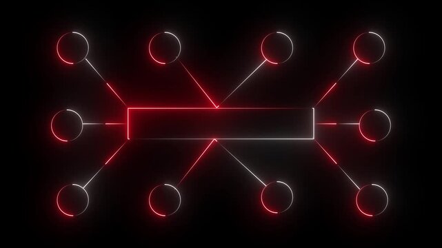 Ai tools or neon box icon. Multi function for Agentic AI technology motion background. Multi agent AI systems, Automate daily Tasks Smart AI solutions improve efficiency, Automate repetitive work. 4k 