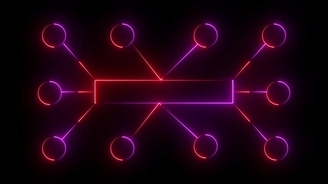 Ai tools or neon box icon. Multi function for Agentic AI technology motion background. Multi agent AI systems, Automate daily Tasks Smart AI solutions improve efficiency, Automate repetitive work. 4k 