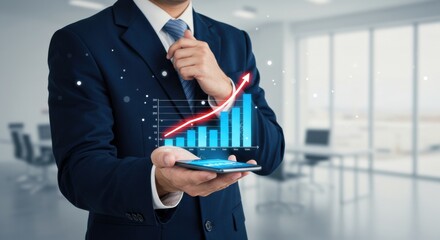 Business growth analysis modern office infographic professional environment data visualization