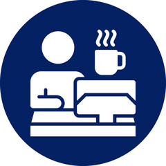 Freelancer icon isolated on white background. vector illustration icon for digital nomad