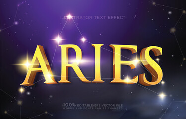 aries star astrology editable text effect	
