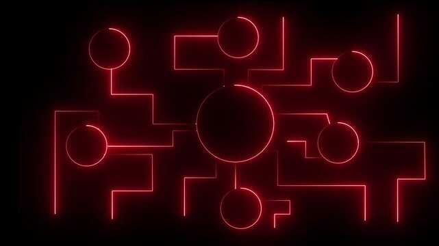 Business, Technology, Internet and network concept. Automation Software Technology Process System.. isolated on black background.  neon tool box 4k animation video...