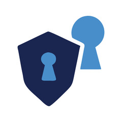 Shield and Keyhole Icon: Symbolizing Security and Access